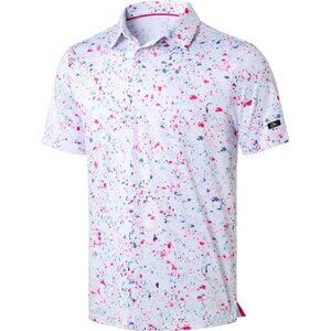 Mens Golf Polo Shirt Dry Fit Moisture Wicking Short Sleeve Collared Top